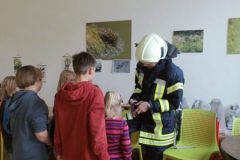 Feuerwehrmann zu Besuch
